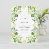 Invitation Mariage d'été Citrus Jaune Vivid (Debout devant)