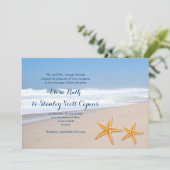 Invitation Mariage d'été de la paire de Starfish (Debout devant)