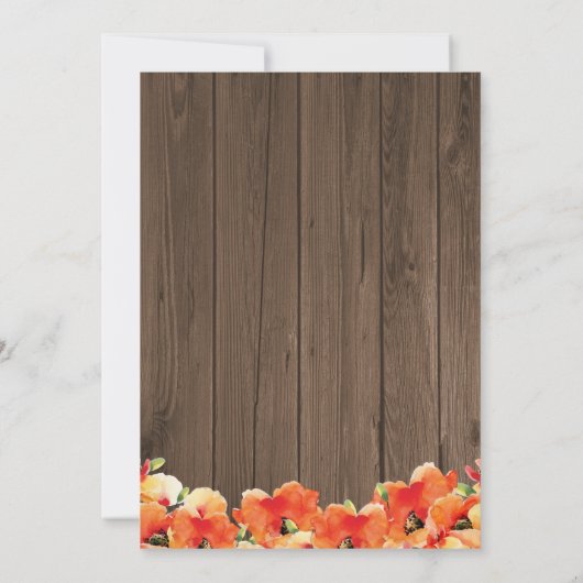 Invitation Mariage d'été de Poppy (Dos)