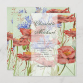 Invitation mariage d'été du pré fleur sauvage (Devant / Derrière)