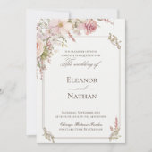 Invitation Mariage d'été du printemps floral (Devant)
