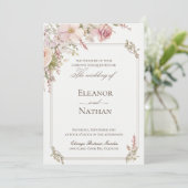 Invitation Mariage d'été du printemps floral (Debout devant)