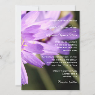 Invitation Mariage d'été élégant avec de jolies fleurs de mar
