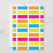 Invitation Mariage d'été en bandes colorées (Dos)