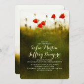 Invitation Mariage d'été entre fleurs sauvages (Devant / Derrière)