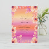 Invitation Mariage d'été époustouflant magenta (Debout devant)