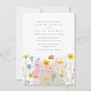 Invitation Mariage d'été fleur sauvage Meadow Spring