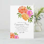 Invitation Mariage d'été Floral rose clair (Debout devant)