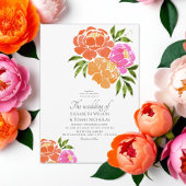 Invitation Mariage d'été Floral rose clair