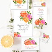 Invitation Mariage d'été Floral rose clair