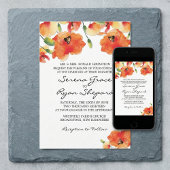 Invitation Mariage d'été Golden Poppy