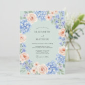 Invitation Mariage d'été gracieux vert menthe (Debout devant)