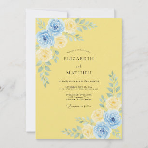 Invitation Mariage d'été jaune poli