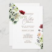 Invitation Mariage d'été joli Fleurs Style romantique (Devant / Derrière)