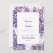 Invitation Mariage d'été Lilacs Floral Frame (Devant)
