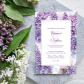 Invitation Mariage d'été Lilacs Floral Frame