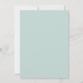 Invitation Mariage d'été monogramme personnalisé sauge vert c (Dos)