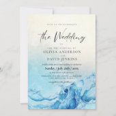 Invitation Mariage d'été Ocean Blue Mariage (Devant)