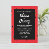 Invitation Mariage d'été Pastèque Rouge (Debout devant)