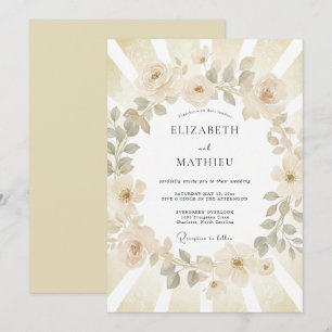 Invitation Mariage d'été radieux au champagne