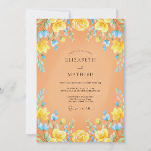 Invitation Mariage d'été radieux aux abricots
