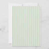 Invitation Mariage d'été rayures vert rétro (Dos)