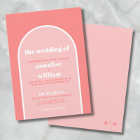 Mariage d'été rétro rose corail intense