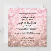 Invitation Mariage d'été rose Blush Pink Bokeh (Devant)