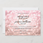 Invitation Mariage d'été rose Blush Pink Bokeh (Devant)