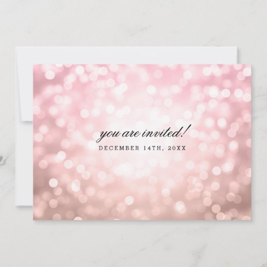 Invitation Mariage d'été rose Blush Pink Bokeh (Dos)