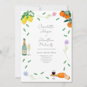 Invitation Mariage d'été rustique à l'aquarelle bohème chic (Devant)