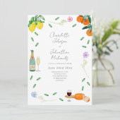 Invitation Mariage d'été rustique à l'aquarelle bohème chic (Debout devant)