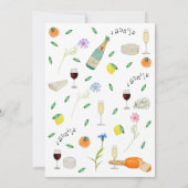 Invitation Mariage d'été rustique à l'aquarelle bohème chic (Dos)