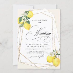 Invitation Mariage d'été Rustique Citrus Boho