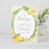 Invitation Mariage d'été Rustique Citrus Boho (Debout devant)