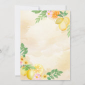 Invitation Mariage d'été Rustique Citrus Boho (Dos)