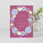 Invitation Mariage d'été saisissant magenta (Debout devant)