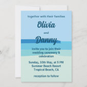 Invitation Mariage d'été sur la plage ensoleillée (Devant)