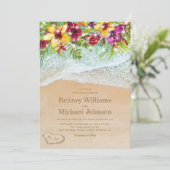 Invitation Mariage d'été tropical sur la plage (Debout devant)