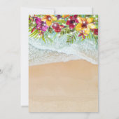 Invitation Mariage d'été tropical sur la plage (Dos)
