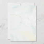 Invitation Mariage d'été vert et blanc à fleurs rustiques (Dos)