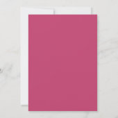 Invitation Mariage d'été vibrant magenta (Dos)