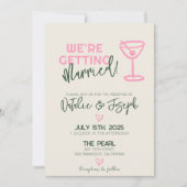 Invitation Mariage d'été Whimsical manuscrit du code QR (Devant)