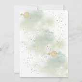 Invitation Mariage d'étincelles vertes et d'or (Dos)