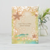 Invitation mariage d'étoile de mer bleue Brown (Debout devant)