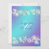 Invitation Mariage d'étoiles de plage bleu violet (Devant)