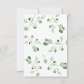 Invitation mariage d'eucalyptus aquarelle (Dos)