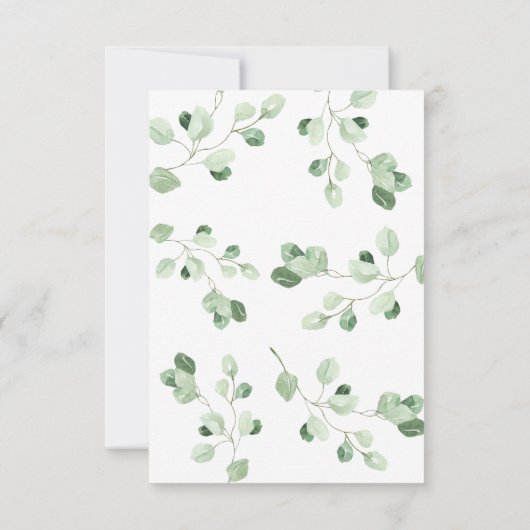 Invitation mariage d'eucalyptus aquarelle (Dos)