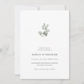 Invitation Mariage d'Eucalyptus moderne simple (Devant)