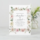 Invitation Mariage d'Eucalyptus rose poussiéreux (Debout devant)